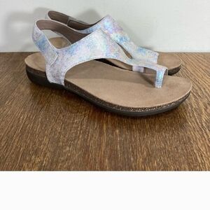 Dansko Reece - Pearl Petrol Leather Sandal NWOT